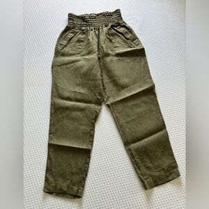 EMME Mama Linen Maternity Pants, Size M